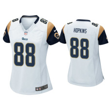 Women Los Angeles Rams #88 Brycen Hopkins White Game Jersey