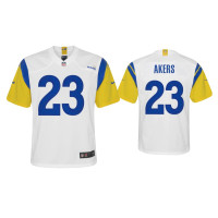 Youth Los Angeles Rams #23 Cam Akers White Alternate Game Jersey