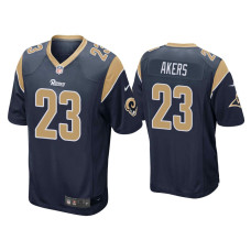 Men Los Angeles Rams #23 Cam Akers Navy 2020 NFL Draft Game Jersey