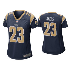 Men Los Angeles Rams #23 Cam Akers Navy 2020 NFL Draft Game Jersey