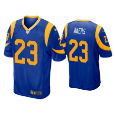 Men Los Angeles Rams #23 Cam Akers Royal 2020 NFL Draft Game Jersey