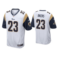 Men Los Angeles Rams #23 Cam Akers White 2020 NFL Draft Game Jersey