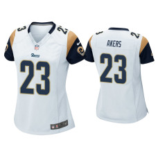 Men Los Angeles Rams #23 Cam Akers White 2020 NFL Draft Game Jersey