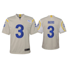 Youth Los Angeles Rams #23 Cam Akers Bone Game Jersey