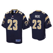 Men Los Angeles Rams #23 Cam Akers Navy Pro Line Jersey