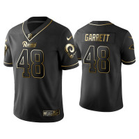 Men Los Angeles Rams #48 Golden Edition Vapor Limited Chris Garrett Black Jersey