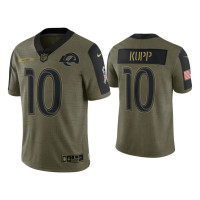 Men Los Angeles Rams #10 Cooper Kupp Olive 2021 Salute To Service Limited Jersey