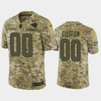 Men Los Angeles Rams #00 Custom Nike Salute to Service Limited Jersey - Camo