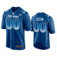 Men Los Angeles Rams #00 Custom NFC Nike Game Royal Jersey - 2019 Pro Bowl