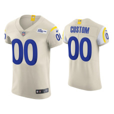 Men Los Angeles Rams #00 Custom Cream Vapor Elite Jersey