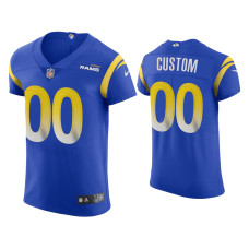 Men Los Angeles Rams #00 Custom Royal Vapor Elite Jersey