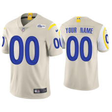 Men Los Angeles Rams #00 Custom Vapor Limited Bone Jersey