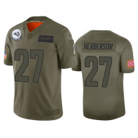 Men Los Angeles Rams #27 Darrell Henderson Camo 2019 Salute to Service Limited Jersey