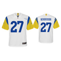 Youth Los Angeles Rams #27 Darrell Henderson White Alternate Game Jersey