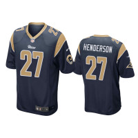 Men Los Angeles Rams #27 Darrell Henderson Navy NFL Draft Game Jersey