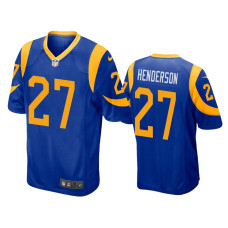 Men Los Angeles Rams #27 Darrell Henderson Royal NFL Draft Game Jersey