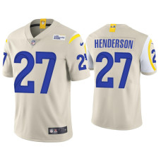 Men Los Angeles Rams #27 Darrell Henderson Vapor Limited Bone Jersey