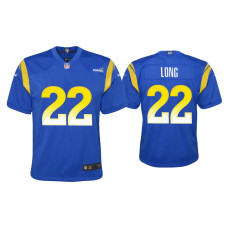 Youth Los Angeles Rams #22 David Long Royal Game Jersey