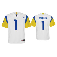 Youth Los Angeles Rams #1 DeSean Jackson White Alternate Game Jersey