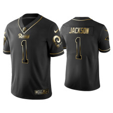 Men Los Angeles Rams #1 Golden Edition Vapor Limited DeSean Jackson Black Jersey