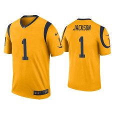 Men Los Angeles Rams #1 Color Rush Legend DeSean Jackson Gold Jersey