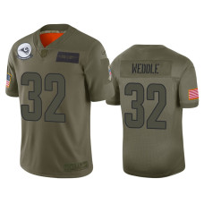 Men Los Angeles Rams #32 Eric Weddle Camo 2019 Salute to Service Limited Jersey