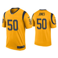 Men Los Angeles Rams #50 Color Rush Legend Ernest Jones Gold Jersey