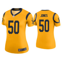 Women Los Angeles Rams #50 Color Rush Legend Ernest Jones Gold Jersey