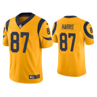 Men Los Angeles Rams #87 Color Rush Limited Jacob Harris Gold Jersey