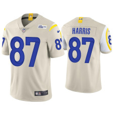 Men Los Angeles Rams #87 Jacob Harris Vapor Limited Bone Jersey