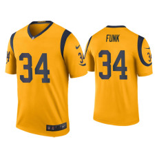 Men Los Angeles Rams #34 Color Rush Legend Jake Funk Gold Jersey