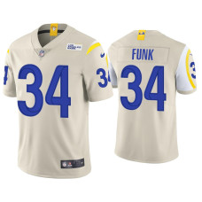 Men Los Angeles Rams #34 Jake Funk Vapor Limited Bone Jersey