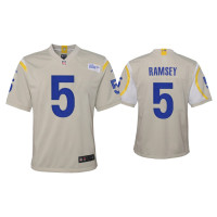 Youth Los Angeles Rams #5 Jalen Ramsey Bone Game Jersey