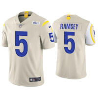 Men Los Angeles Rams #5 Jalen Ramsey Vapor Limited Bone Jersey