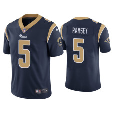 Men Los Angeles Rams #5 Jalen Ramsey Vapor Limited Navy Jersey