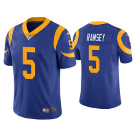 Men Los Angeles Rams #5 Jalen Ramsey Vapor Limited Royal Jersey