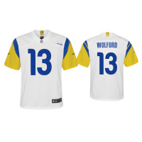 Youth Los Angeles Rams #13 John Wolford White Alternate Game Jersey