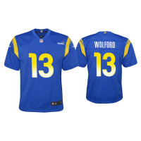 Youth Los Angeles Rams #13 John Wolford Royal Game Jersey