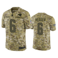 Men Los Angeles Rams #6 Johnny Hekker Nike Salute to Service Jersey - Camo