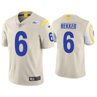 Men Los Angeles Rams #6 Johnny Hekker Vapor Limited Bone Jersey