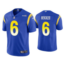 Men Los Angeles Rams #6 Johnny Hekker Vapor Limited Royal Jersey