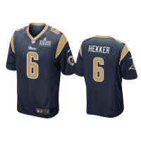 Men Los Angeles Rams #6 Johnny Hekker Nike Game Navy Jersey - Super Bowl LIII