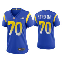 Women Los Angeles Rams #70 Joseph Noteboom Royal Game Jersey