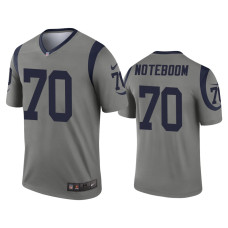 Men Los Angeles Rams #70 Joseph Noteboom Gray Inverted Legend Jersey