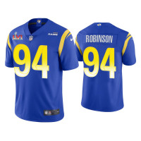 Men Los Angeles Rams #94 A'Shawn Robinson Royal Super Bowl LVI Limited Jersey