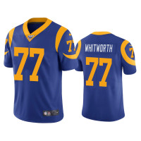 Men Los Angeles Rams #77 100th Season Andrew Whitworth Royal Limited Jersey