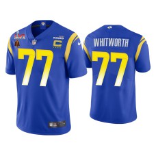 Men Los Angeles Rams #77 Andrew Whitworth Royal 2021 Walter Payton NFL Man of the Year Award Limited Jersey