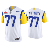 Men Los Angeles Rams #77 Andrew Whitworth White Super Bowl LVI Limited Jersey