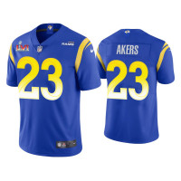 Men Los Angeles Rams #23 Cam Akers Royal Super Bowl LVI Limited Jersey