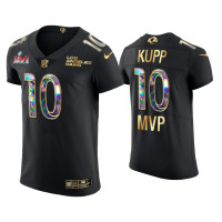 Men Los Angeles Rams #10 Cooper Kupp Black Super Bowl LVI MVP Golden Edition Jersey